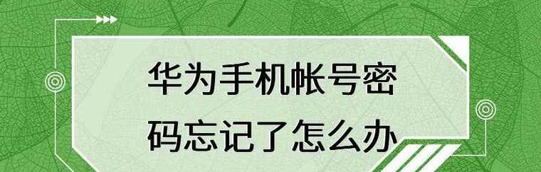 华为电脑密码忘记了怎么办？（解决忘记华为电脑密码的有效方法）