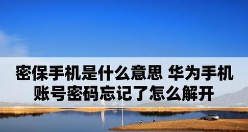 忘记华为手机密码怎么办？重置密码的方法大揭秘！（华为手机密码忘记了，别慌！以下方法可帮你重置密码。）